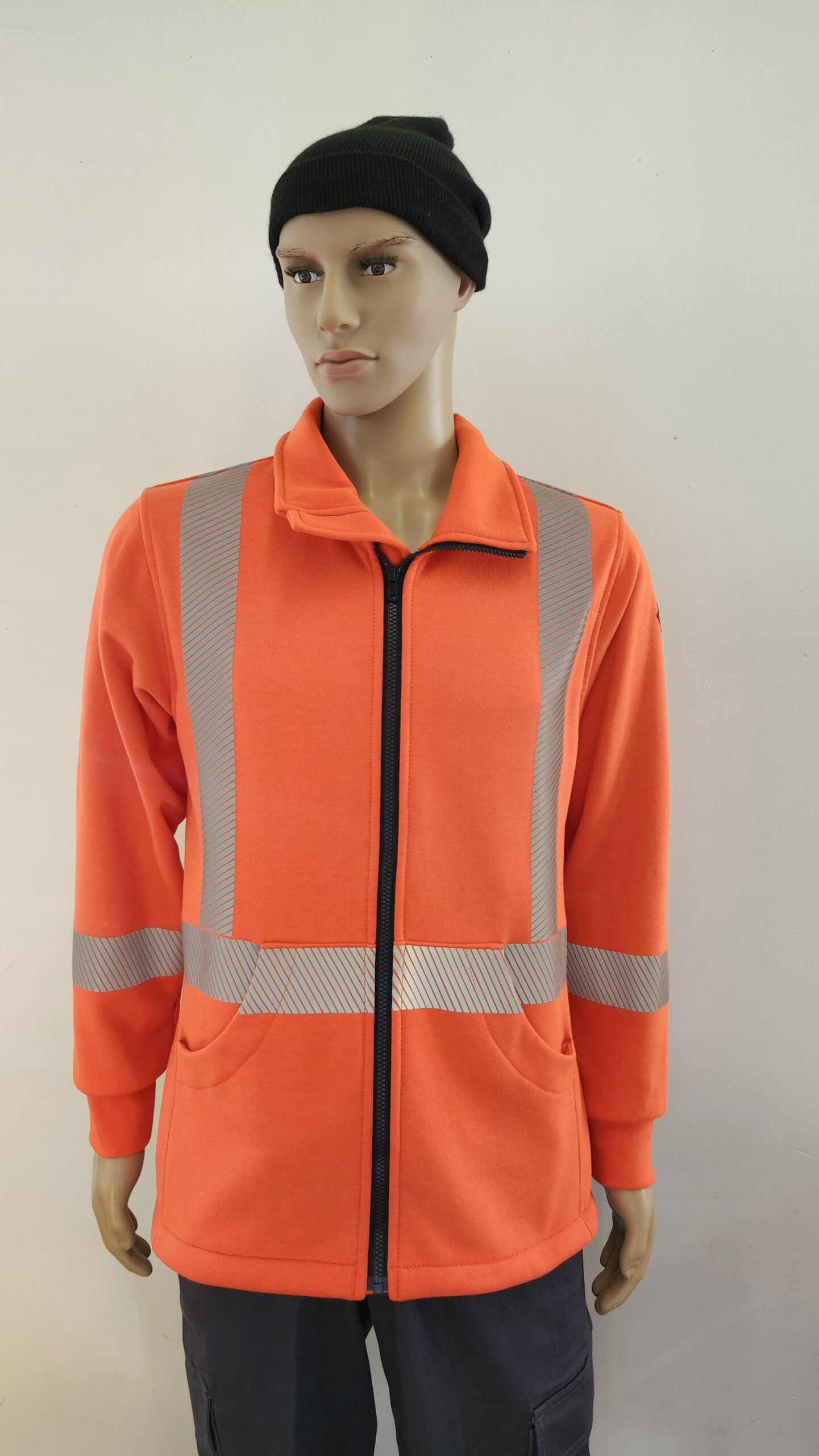 FR Fleece Hi Vis Zip Up Hoodie