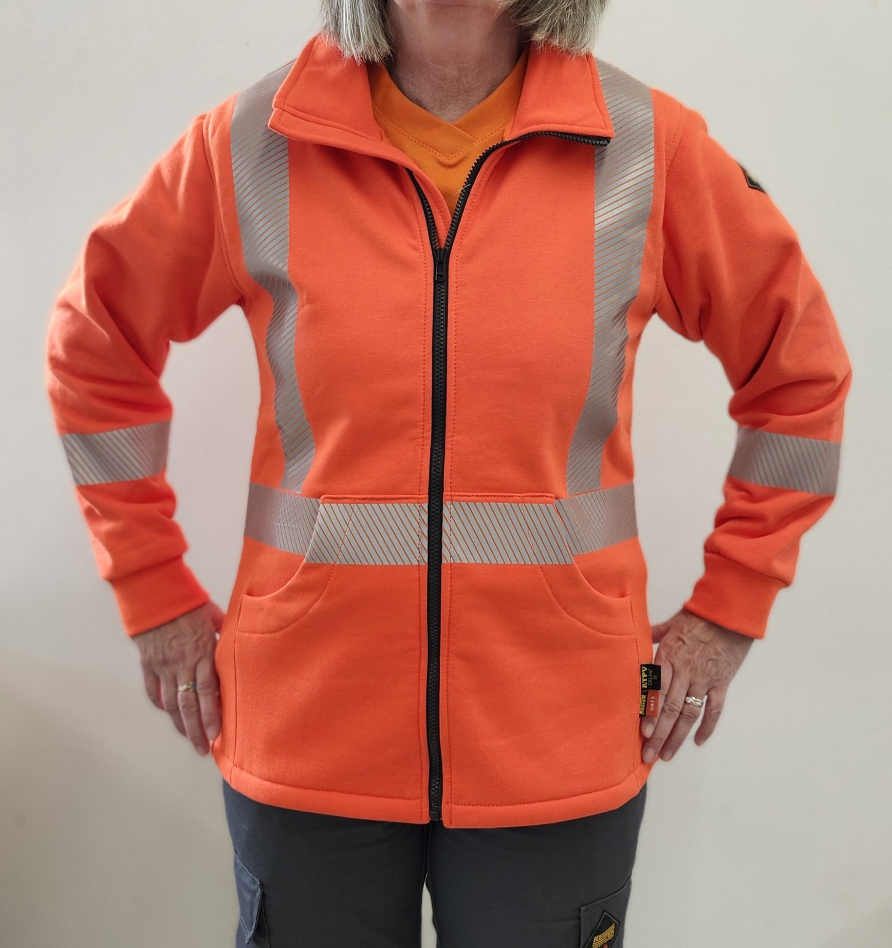 Women's FR Fleece Hi-Vis Zip Up Hoodie